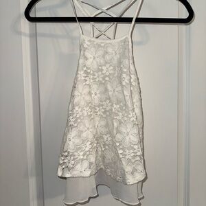 Hollister White Lace Tank Top